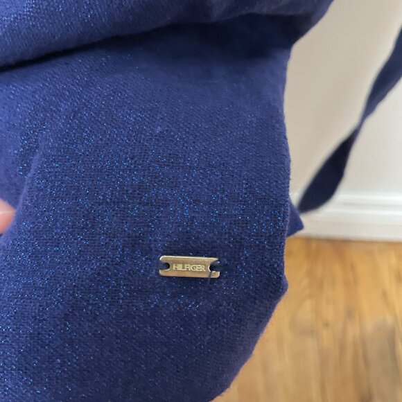 Sparkly Navy Blue Tommy Hilfiger Girls Sleeveless A Line Party Dress Size 16 XL - Picture 6 of 10